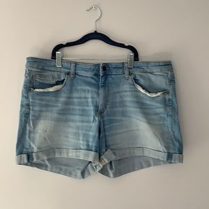 Plus Size High Waisted Jean Shorts